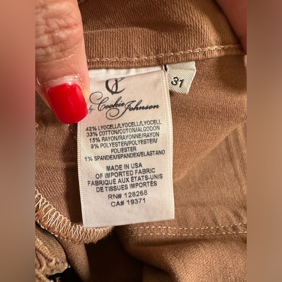CJ by Cookie Johnson Brown Joy Legging Jeans Women’s Brown SZ 31 Stretch - Picture 8 of 9